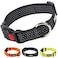 Fida Reflective Dog Collar Nylon Dog Collars with Neon Colors for SmallMediumLarge Dogs High Visibility Dog Collars with Safety Locking BuckleLarge Black