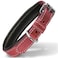 Filbert Leather Dog Collar Genuine Leather Collar for Medium Dogs Premium Luxury Padded Strong Adjustable for All Breeds Heavy Metal Buckle UltraDurable Red