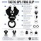 Tactic Ops Frog Clip Dog LeashKeychain Clip Attchment Swivel Heavy Duty Quick Release Clasp Circle Black