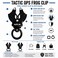 Tactic Ops Frog Clip Dog LeashKeychain Clip Attchment Swivel Heavy Duty Quick Release Clasp Circle Black