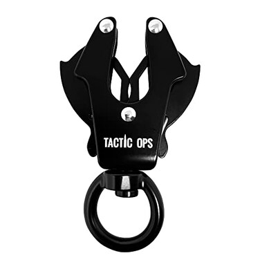 Tactic Ops Frog Clip Dog LeashKeychain Clip Attchment Swivel Heavy Duty Quick Release Clasp Circle Black