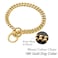 Petoo Gold Cuban Link Dog Collar for Small to Large Dogs Cute Necklace