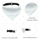 HACRAHO Dog Bandana Collar 4 PCS White Triangle With Adjustable Buckle Sublimation Blank DIY for Dogs and Cats S