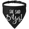 HDGDT She Said Yes Dog Wedding Bandana Collar Adjustable Engagement Pet Bandana with Quick Release Buckle DRing for Dogs Cats
