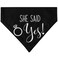 HDGDT She Said Yes Dog Wedding Bandana Collar Adjustable Engagement Pet Bandana with Quick Release Buckle DRing for Dogs Cats