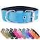 AaufiLux Heavy Duty Tactical Dog Collar 15 Width Military Durable Thick Nylon with Adjustable Metal D Ring Buckle Working Training K9 Collar for Medium Large Dogs L2023 Light Blue