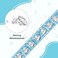 HOWWFALY Pet Bling Accessories Cat and Dog Rhinestone Collar PU Leather Adjustable Collar Medium Bule
