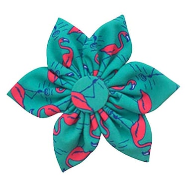 Huxley & Huxley Kent Pet Pinwheel Flamingo Small Summer Collar Accessory for DogsCats Bow Collar Attachment Cute Comfortable Accessory HK Pinwheel for Pets