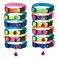Hypeety Cat Dog Collar Personalized Adjustable Colorful Rainbow with Bell 12 Pcs Cat Collars 12PCSPack