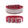 IDOLPET Bling Rhinestone Dog Collar Soft Comfortable Stylish Dog Collar with Bright Reflective Stripe Premium Adjustable Diamond Crystal Pet Collar for Small Medium and Large Dogs S Red