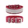 IDOLPET Bling Rhinestone Dog Collar Soft Comfortable Stylish Dog Collar with Bright Reflective Stripe Premium Adjustable Diamond Crystal Pet Collar for Small Medium and Large Dogs S Red