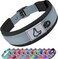 Joytale Dog Collar for Medium Dogs Neoprene Padded and Adjustable Reflective Wide Heavy Duty Pet Collars with Durable Metal Belt Buckle for Walking Gray M