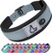 Joytale Dog Collar for Medium Dogs Neoprene Padded and Adjustable Reflective Wide Heavy Duty Pet Collars with Durable Metal Belt Buckle for Walking Gray M