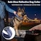 KCUCOP Tactical Dog Collar for Medium Large Dogs Military Nylon Heavy Duty Collar with Handle Reflective Strip Metal Buckle for Training Outdoor Dark Blue Reflective Large