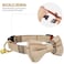 KUDES 2 PackSet Dog Collars with Bow Tie and Bells Adjustable Cute Dog Bow Ties Collar for SmallMediumLarge Boys and Girls Pets Beige Brown