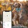 Odokele Leather AirTag Dog Collar Waterproof Dog Collar with Air Tag Holder Compatible with Apple Air Tag Reflective Durable Comfortable Padded GPS Dogs Collars Blue L