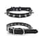 LESYPET Spiked Dog Collar Spike Collar for Dogs Kiten Punk PU Leather Spiked Cat Collar Adjustable Puppy Collars Black L