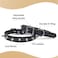 LESYPET Spiked Dog Collar Spike Collar for Dogs Kiten Punk PU Leather Spiked Cat Collar Adjustable Puppy Collars Black L
