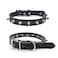 LESYPET Spiked Dog Collar Spike Collar for Dogs Kiten Punk PU Leather Spiked Cat Collar Adjustable Puppy Collars Black L