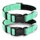 LIEVUIKEN 2 Pack Reflective Dog Collar with Safety Locking Buckle Adjustable Soft Breathable Comfortable Nylon Pet Collar for Small Medium and Large Dogs Turquoise XS