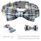 lionet paws Lionet Paws Dog and Cat Collar with Bowtie Grid Collar Plastic Buckle Light Adjustable Collars for Small Medium Large Dogs