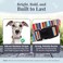 Lucky Love Dog Collars Rainbow Stripes Pattern Dog Collar for Medium Dogs Comfortable Soft Cute Girl or Boy Dog Collar Hippie Medium