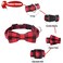 Malier Dog Collar with Bow tie Classice Plaid Pattern Dog Collar with Bow tie and Durable Buckle Collar for Small Medium Large Dogs Puppy Large Red