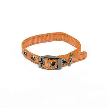 Max and Neo MAX Reflective Metal Buckle Dog Collar We Donate a Collar to a Dog Rescue for Every Collar Sold XSmall Orange