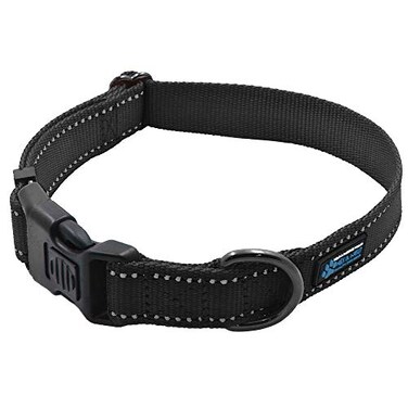 Max and Neo Neo Nylon Buckle Reflective Dog Collar Small Black
