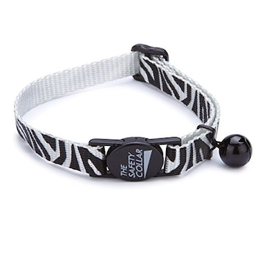 East Side Meow Town ZebraPrint Nylon Cat Collar 812 inch