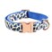 XPangle Metal Buckle Dog Collar Durable Adjustable Dog Collar Soft for Small Medium Large Dogs S1014in Blue Leopard