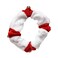 Midlee WhiteRed Dog Christmas Plush Jingle Bell Collar Large Holiday Neckware