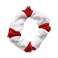 Midlee WhiteRed Dog Christmas Plush Jingle Bell Collar Large Holiday Neckware
