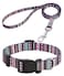Mihqy Dog Collar and Leash Set with Bohemia Floral Tribal Geometric Patterns Soft Ethnic Style Collar Adjustable for Small Medium Large DogsBohemian Purple SetL