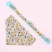 Mile High Life Girl Dog Collars Cute Bandana Collar Soft Poly Cotton Fabric Collars for Small Dogs Flower Fruit PatternBindweed Collar BandanaXS