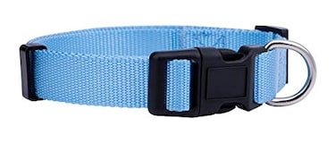 Native Pup Basic Nylon Dog Collar Adjustable for Small Medium Large pet and Puppies Accessories Cute Colors for Male Female boy Girl Puppy Large Light Blue