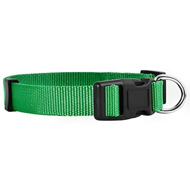 Native Pup Basic Nylon Dog Collar Adjustable for Small Medium Large pet and Puppies Accessories Cute Colors for Male Female boy Girl Puppy Medium Green