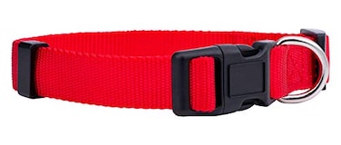 Native Pup Basic Nylon Dog Collar Adjustable for Small Medium Large pet and Puppies Accessories Cute Colors for Male Female boy Girl Puppy Medium Red