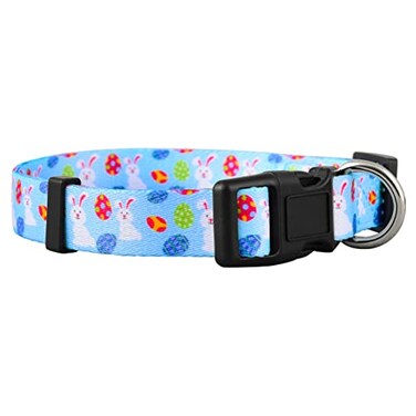 Native Pup Easter Dog Collar Cute Spring Gift for Puppies Pink Pastel Eggs Chicks Bunny Adjustable for Small Medium Large Breeds Bunny Eggs Small