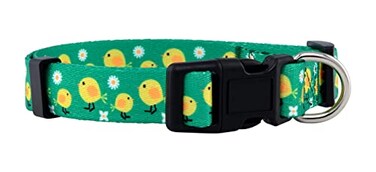 Native Pup Easter Dog Collar Cute Spring Gift for Puppies Pink Pastel Eggs Chicks Bunny Adjustable for Small Medium Large Breeds Chicks Small