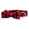 Native Pup Plaid Dog Collar with Bow Red Tartan for Girl Boy Puppy Small Red