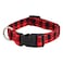 Native Pup Plaid Dog Collar with Bow Red Tartan for Girl Boy Puppy Small Red
