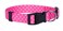 Native Pup Polka Dot Dog Collar Adjustable for Small Medium Large Dogs Cute Fabric for Boy Girl Pink Large