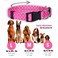 Native Pup Polka Dot Dog Collar Adjustable for Small Medium Large Dogs Cute Fabric for Boy Girl Pink Large