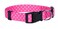 Native Pup Polka Dot Dog Collar Adjustable for Small Medium Large Dogs Cute Fabric for Boy Girl Pink Large