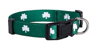 Native Pup St Patricks Dog Collar Saint Patrick Green Shamrock Pet Collars St Patricks Lucky Irish Cute Boy Girl Puppy Gift Adjustable for Small Medium Large Breeds Shamrock Large