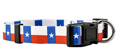 Native Pup Texas State Flag Dog Collar Texas Medium