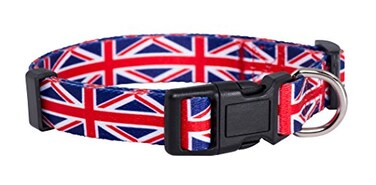 Native Pup Union Jack UK British Flag Dog CollarUK Small