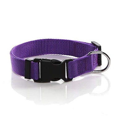SALO Nylon Dog Collar Adjustable Dog Collars for Medium Large Dogs 1 Inch Wide Purple