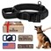 OEBEESA Tactical Dog Collar Adjustable Military Collar Nylon K9 Collars with Handle and Heavy Duty Metal Buckle for Medium Dogs with 3 Patches and Airtag Case Holder M Black